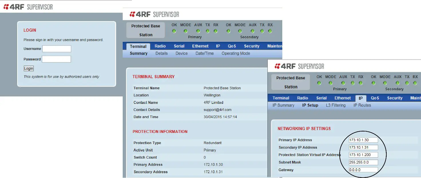 4RF Aprisa SR+ Migration Station - Connect to the Aprisa