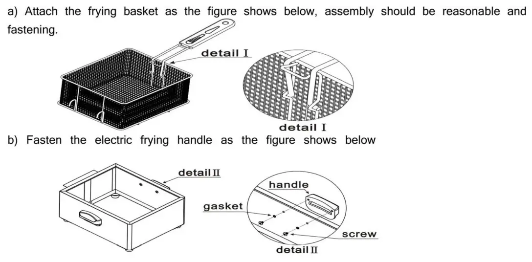COSTWAY EP19233 Electric Countertop Deep Fryer User Manual - Installation
