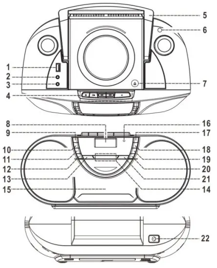 Lenco SCD-6900 Portable Dab+ and FM Radio With CD Cassette And Bluetooth - Parts