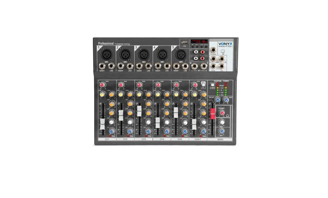 Vonyx 172.575 Vmm-f Series Music Mixer Instruction Manual