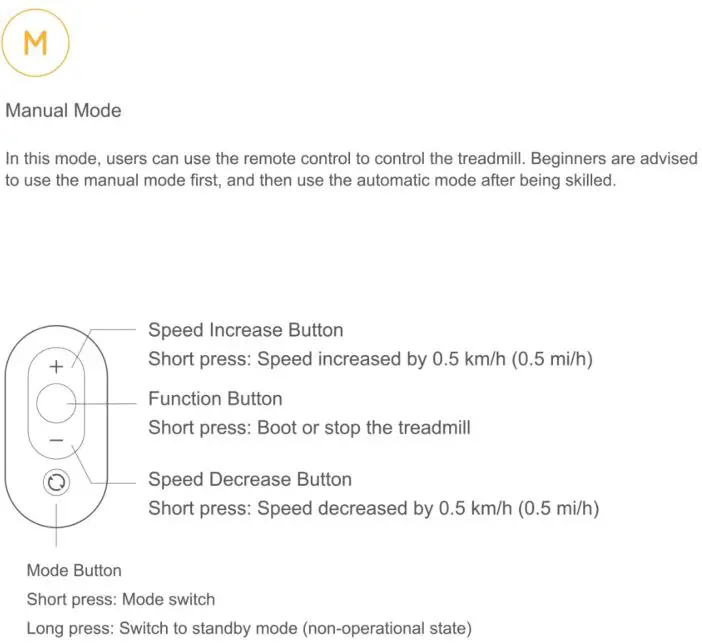 LIFESPAN Walkingpad Pro Treadmill - Manual Mode Control Description