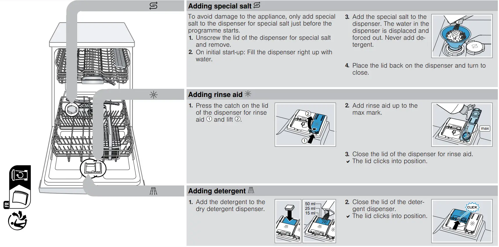 GAGGENAU DF270101 60cm 200 Series Dishwasher User Guide - How to use
