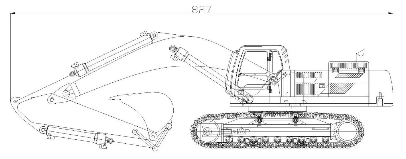 AMEWi 22549 Hydraulic Excavator - DIMENSION 4