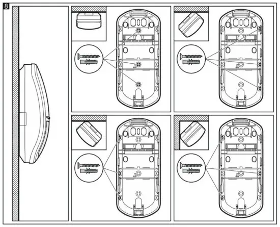 Satel MPD 310 Wireless Passive Infrared Detector - Installation 2