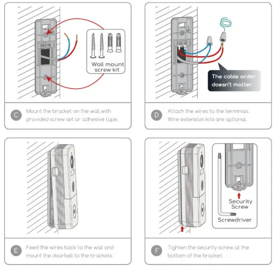 COOAU Bell J6 Plus 2K VIDEO DOORBELL - Doorbell 4