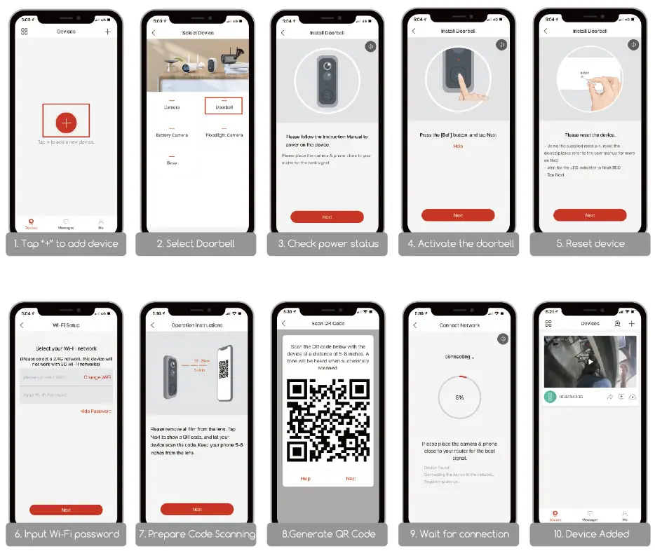 COOAU Bell J6 Plus 2K VIDEO DOORBELL - app