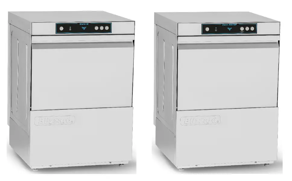 Blizzard-STORM50-500mm-25-Pint-Undercounter-Glasswasher-Gravity-Drain-PRODUCT