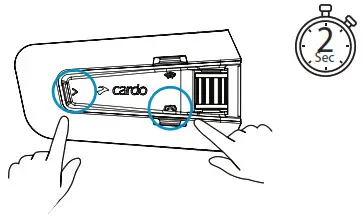 cardo PT200001 Packtalk Edge Motorcycle Bluetooth Communication System - Fig 300