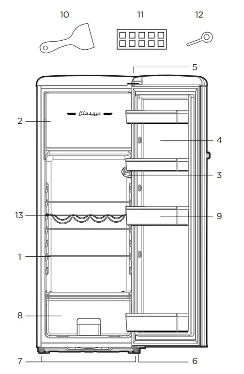 intertek UGP-230L AC BOTTOM MOUNT REFRIGERATOR - figure 1