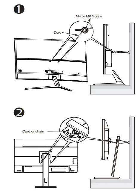 ASUS VG34V Series TUF Gaming Monitor User Guide - Prevent Tipping