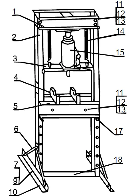 wiltec 51727 6t Industrial Hydraulic Workshop Bench Press fig 3