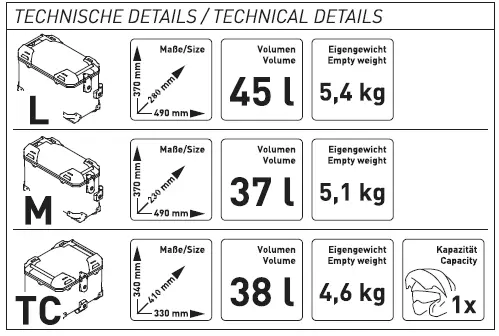 SW-MOTECH GPT.13.849.70000 S Trax Adv Tuareg 660 Top Case Kit Grey-16
