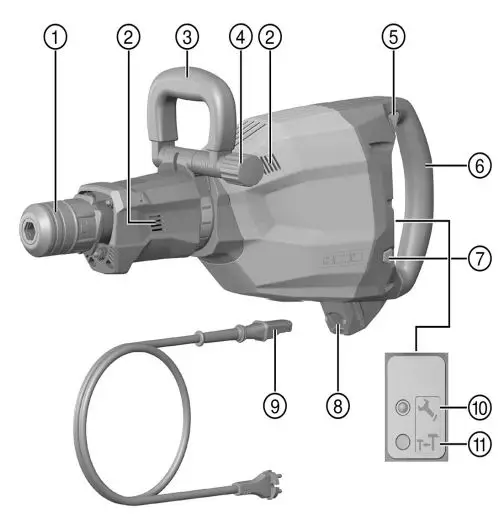 HILTI 1000-AVR Cordless Breaker Hammer Tool Instruction Manual - Product overview
