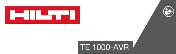 HILTI 1000-AVR Cordless Breaker Hammer Tool Instruction Manual