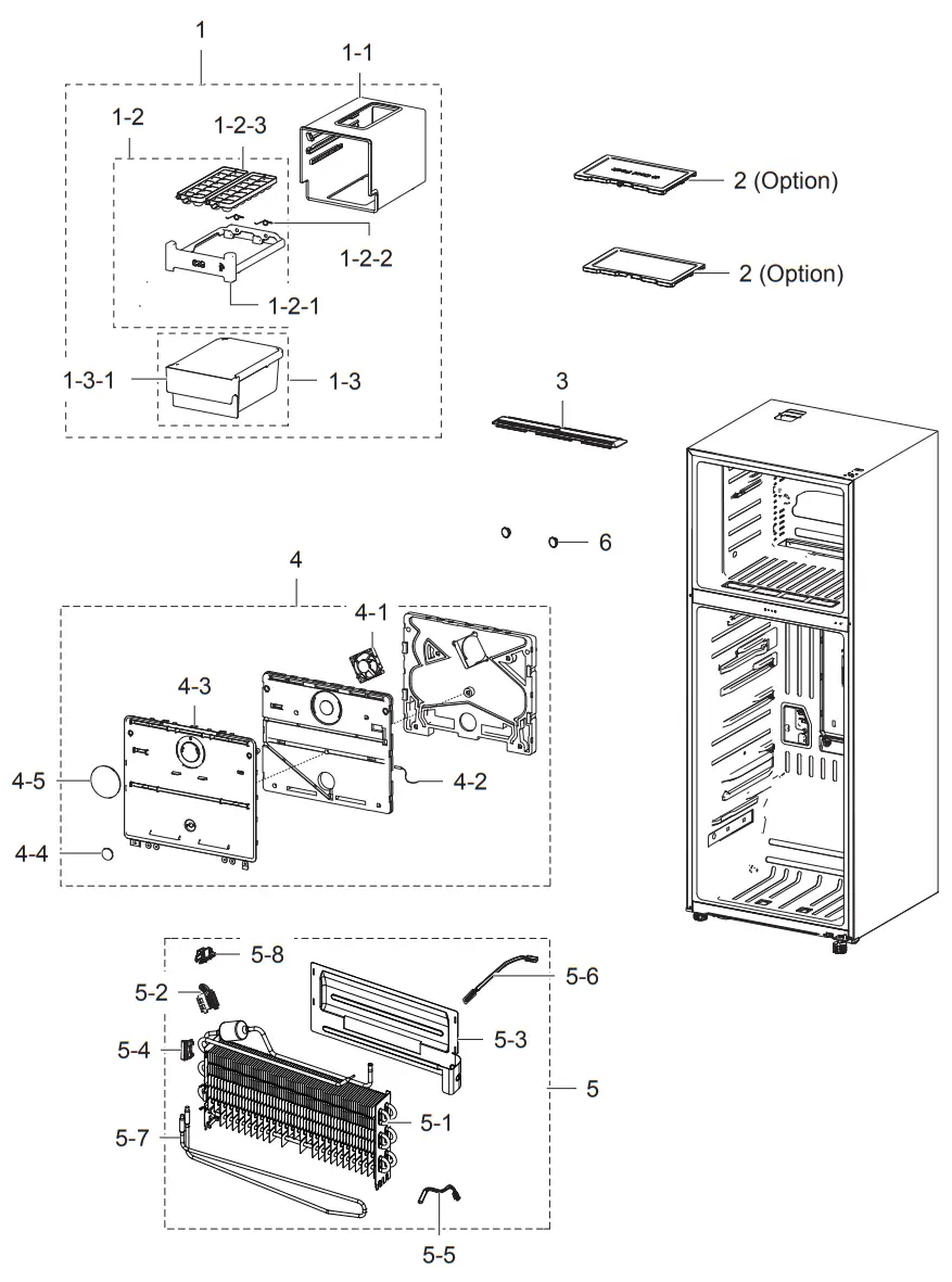 SAMSUNG RT35K5035WW Refrigerator - fig 2