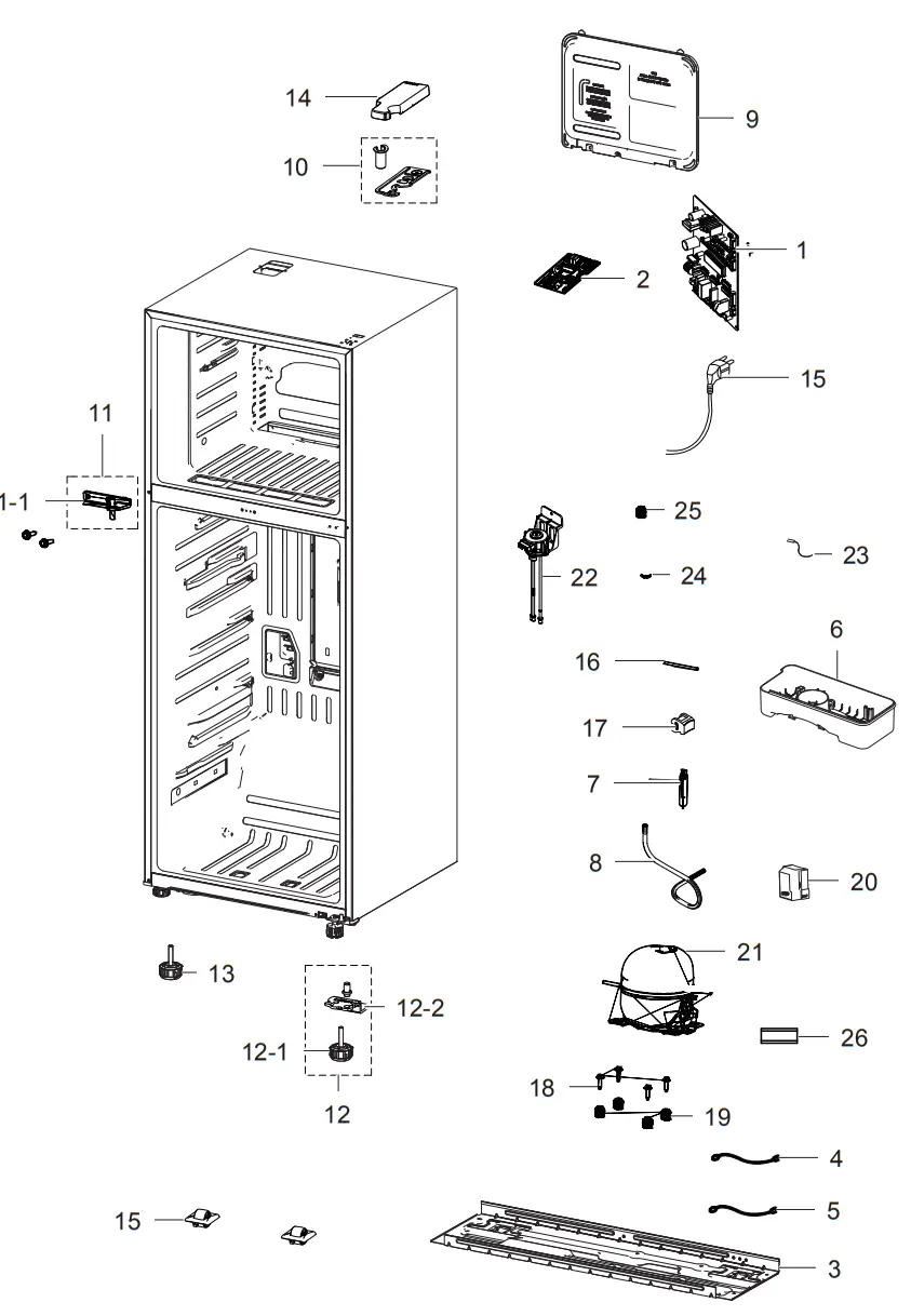 SAMSUNG RT35K5035WW Refrigerator - fig