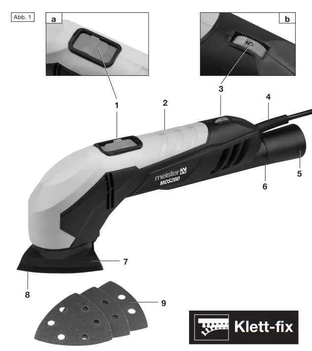 meister MDS280 Triangle Sander - Fig 1