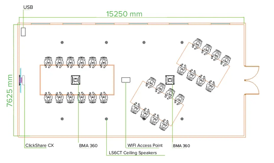 ClearOne-910-3200-008-Flex-Room-Advanced-Multi-Channel-Mic-Audio-Mixer-FIG-1