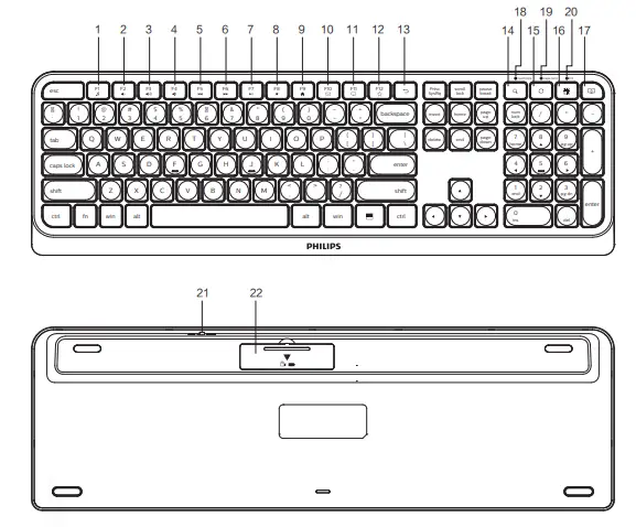 PHILIPS-SPK6307B-94-Wireless-Compact-Design-Keyboard-1