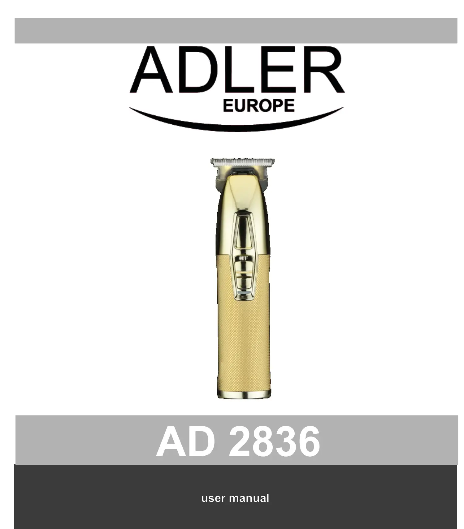 ADLER AD 2836 Professional Trimmer User Manual