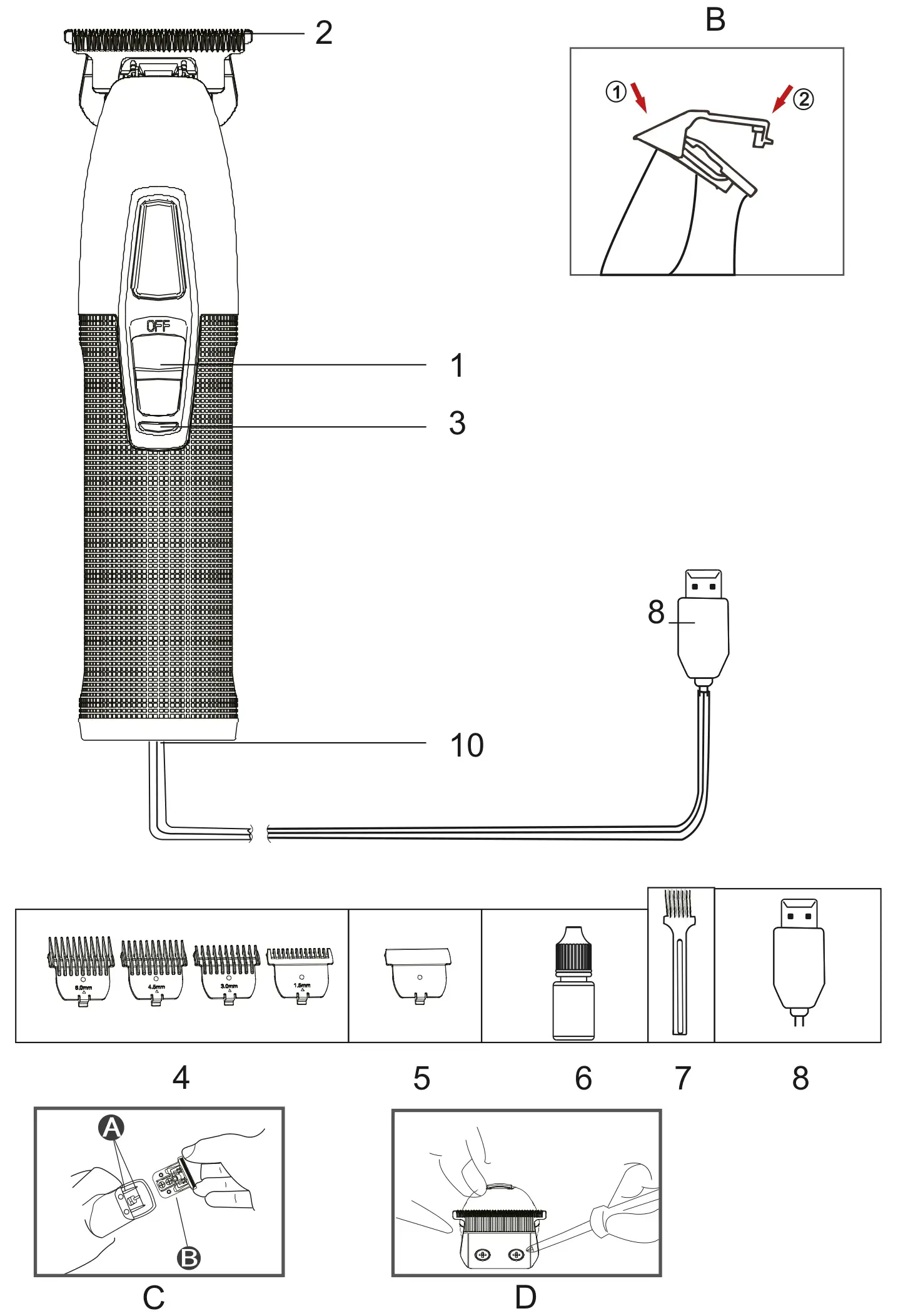 ADLER AD 2836 Professional Trimmer - overview