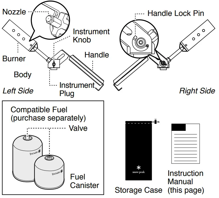 Snow Peak GT-120 GigaPower Folding Torch FIG