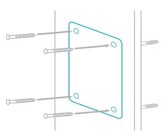 ERA PROTECT Wireless Touch Keypad User Manual - Using the appropriate drill bit, drill the holes required to attach the backplate