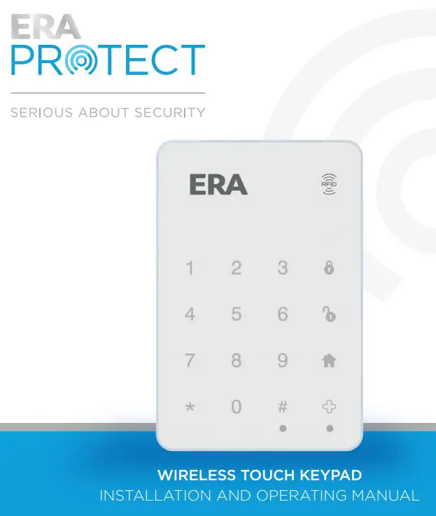 ERA PROTECT Wireless Touch Keypad User Manual