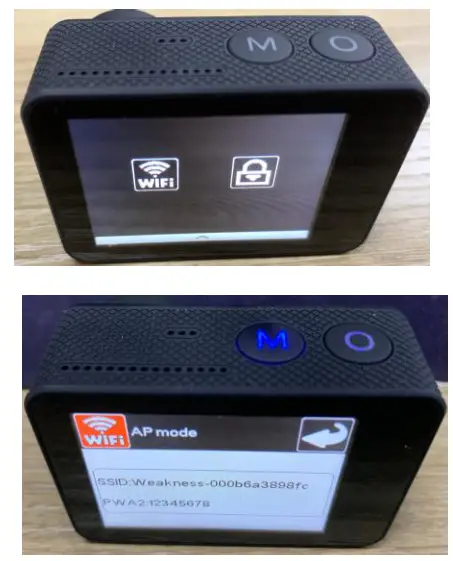 okejeye OK900 Action Camera - Swipe down