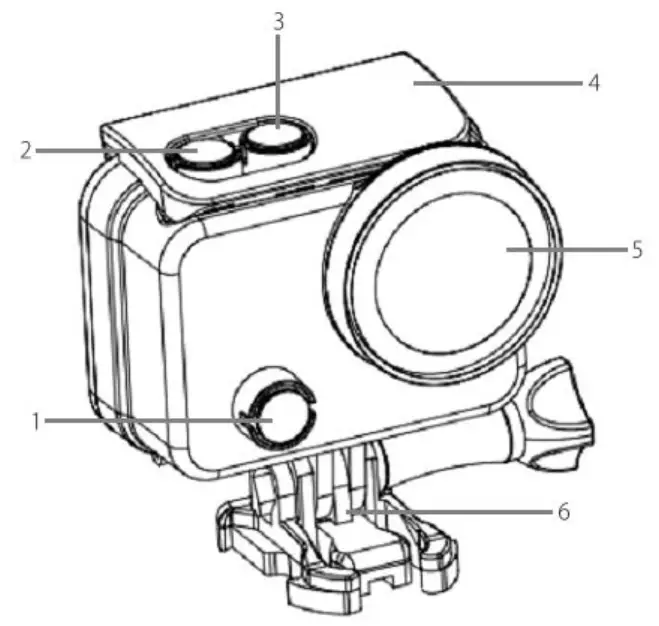 okejeye OK900 Action Camera - ower Button