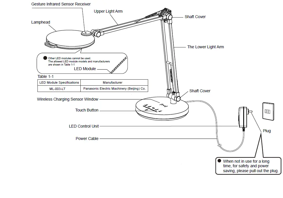 MG ML0YIS1A Portable LED Desk Lamp with Wireless Charger-4