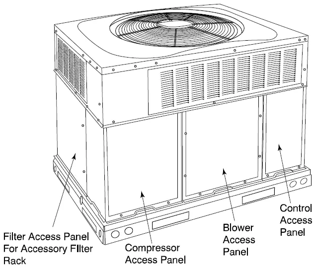 bryant-707C-Legacy-13.4-SEER2-Single-and-Three-Phase-Single-Packaged-Air-Conditioner-System-fig-1