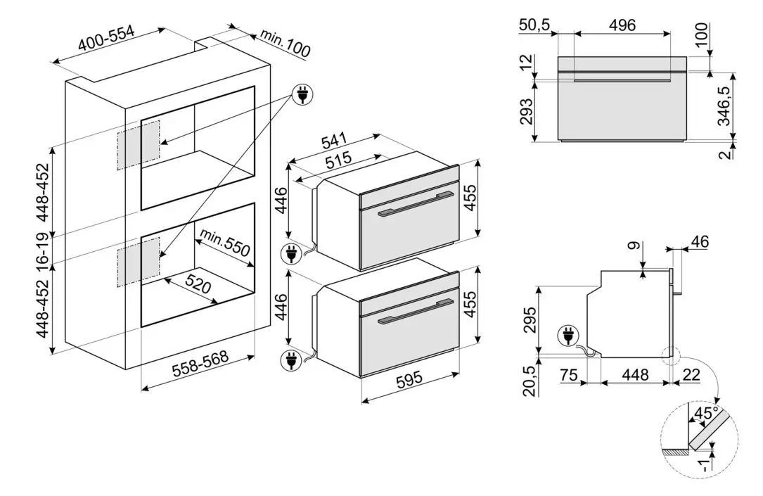 smeg SCU45VCS1 24 Inch Single Electric Wall Oven - overview 6