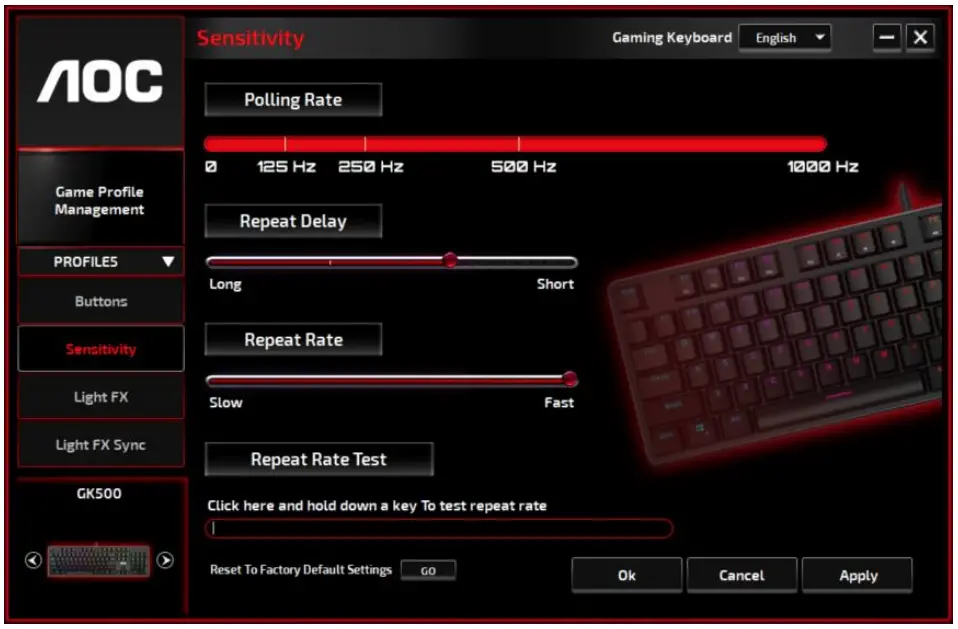 AOC GK500 Mechanical Gaming Keyboard - Figure 10