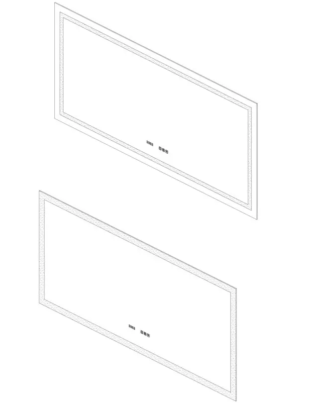 WELLFOR 6028 Large Rectangular Frameless LED Anti-Fog Wall Mount Bathroom Vanity Mirror