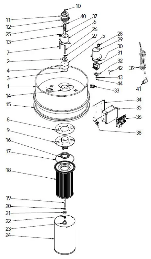 DiamaPro SYSTEM TVX A Industrial Vacuum - FRAME ASSEMBLY 1
