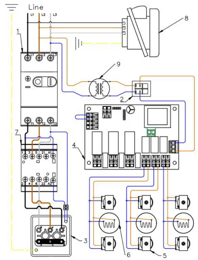 DiamaPro SYSTEM TVX A Industrial Vacuum - WIRING DIAGRAM 1
