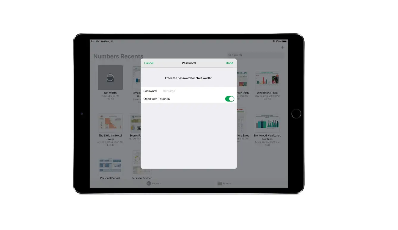 Use Touch Id To Open Your Iwork Documents Use Touch Id To Open Your Iwork Documents