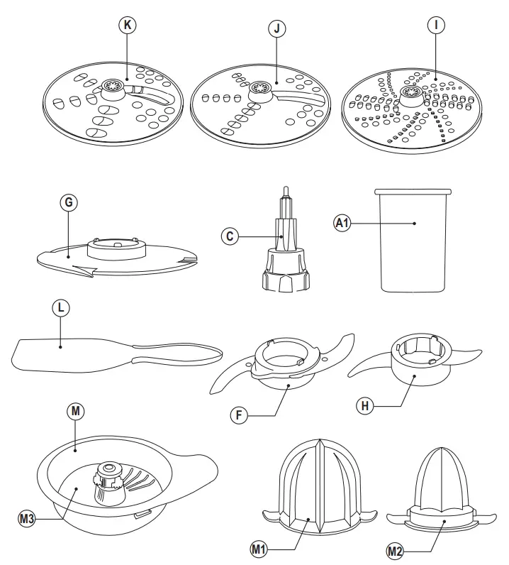 BLACKplusDECKER BXFPA1200E Food Processor - fig 1