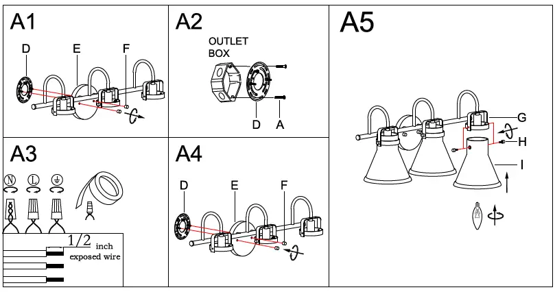 Uolfin-4806474-3-Light-Black-and-Gold-Bathroom-Vanity-Light-with-Clear-Glass-Shades-FIG-