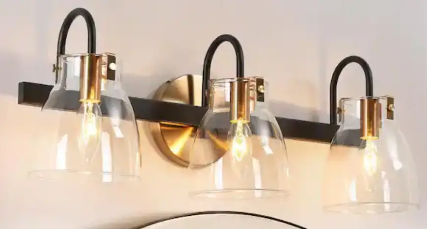 Uolfin-4806474-3-Light-Black-and-Gold-Bathroom-Vanity-Light-with-Clear-Glass-Shades-PRODUCT