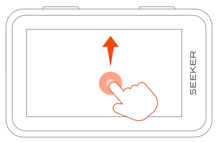 Swipe up to the edge of the screen