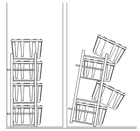 PROSLAT 65012 Heavy Duty 12 Tote Storage Rack - FASTENING BIN WAREHOUSE TO WALL 3