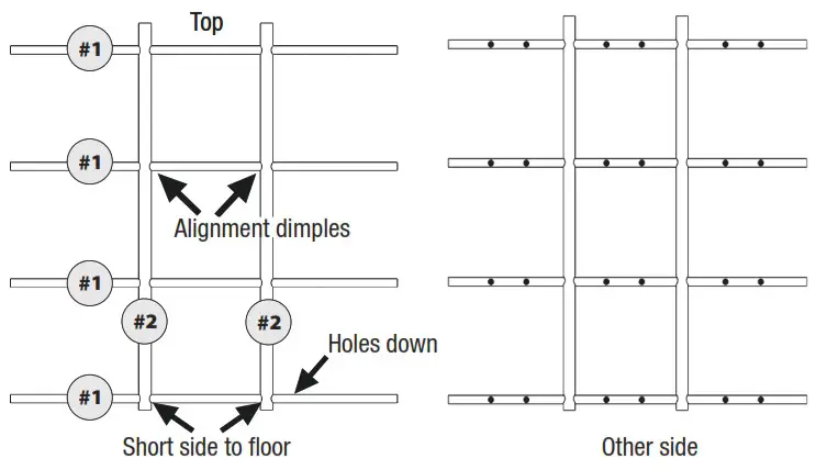 PROSLAT 65012 Heavy Duty 12 Tote Storage Rack - FRONT GRID ASSEMBLY 2