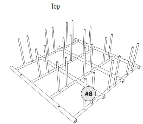 PROSLAT 65012 Heavy Duty 12 Tote Storage Rack - SLIDE RAIL ASSEMBLY TO REAR GRID 2