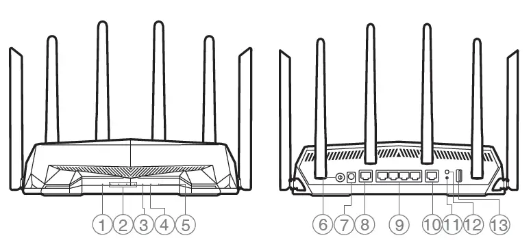 ASUS TUF-AX6000 Dual Band Wi-Fi Router 1