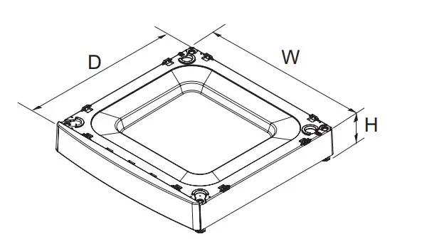 LG WDPS2W ADA Compliant Laundry Pedestal Riser - Figrue 3