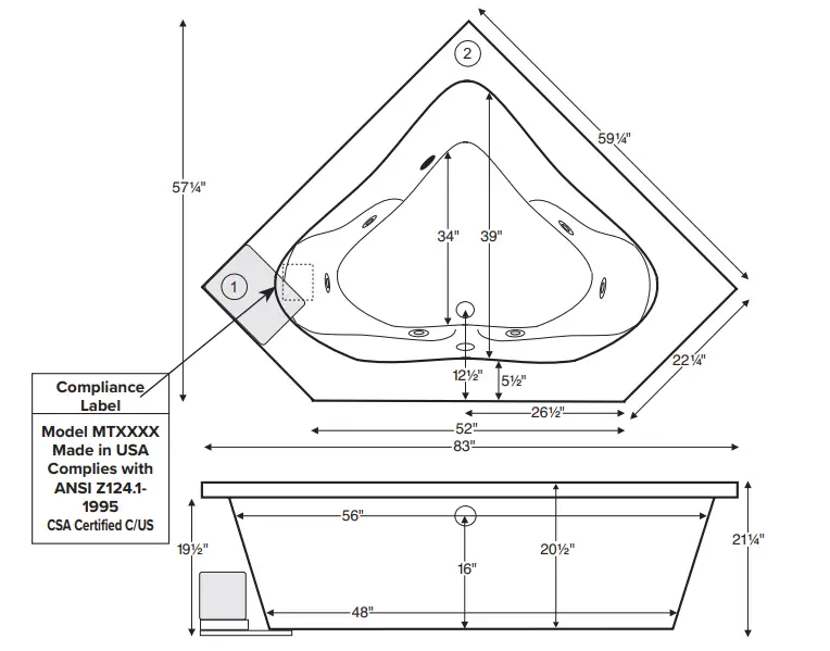 mti MBOC6060 Bathworks - Figure 1