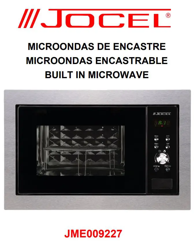 JOCEL JME009227 Built In Microwave Oven Instruction Manual