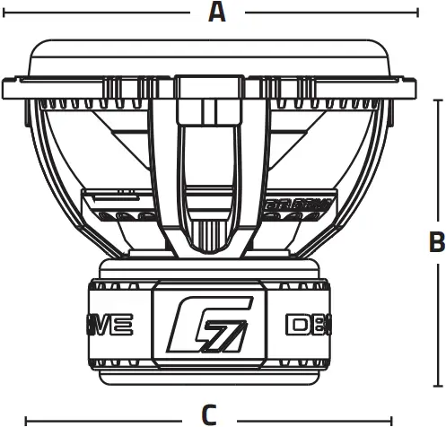 db DRIVE G7 15.2 Subwoofer - PRODUCT DIMENSIONS